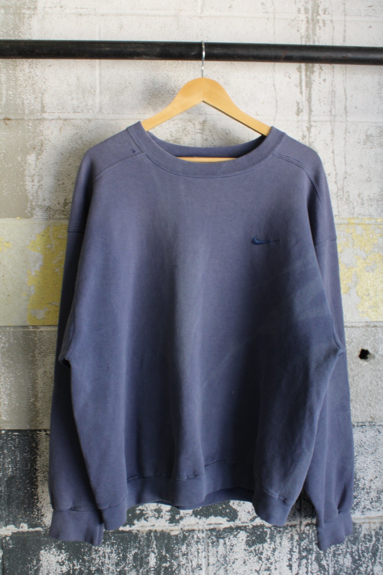 1990s’ Nike Blue Faded Crewneck (Large)