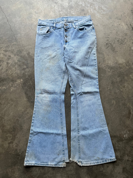 1990s’ Button Fly Lee Riders Flare Jeans (32x31)