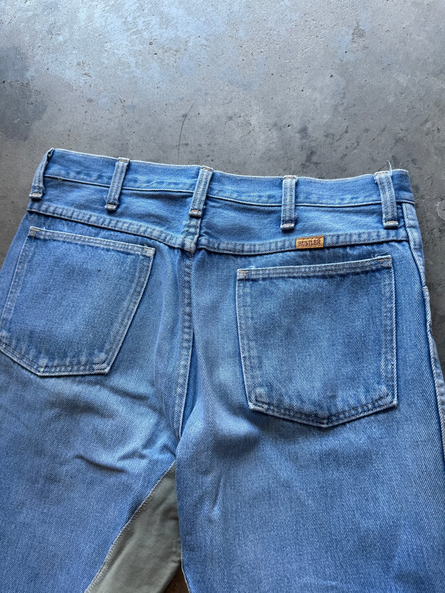 1970s’ Originally Repaired Rustler Jeans (32x28.5)